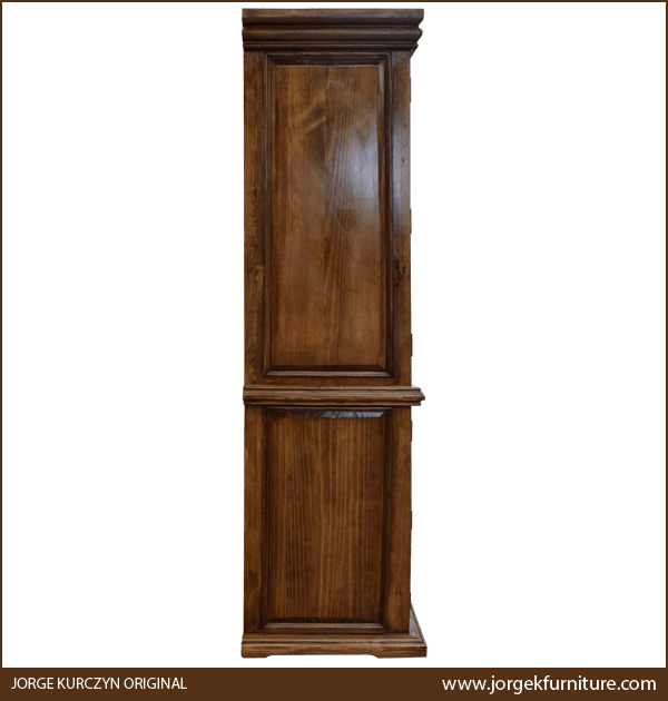 San Cristobal armoire with diamond cut side panels, lateral view