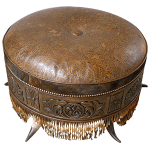 Ottoman Embossed Leather otm11